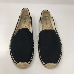 Soludos, 9, Black, Beige, Slip On, Espadrilles